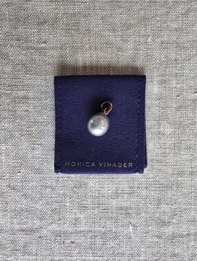 Monica Vinader Rose Gold Pearl Charm